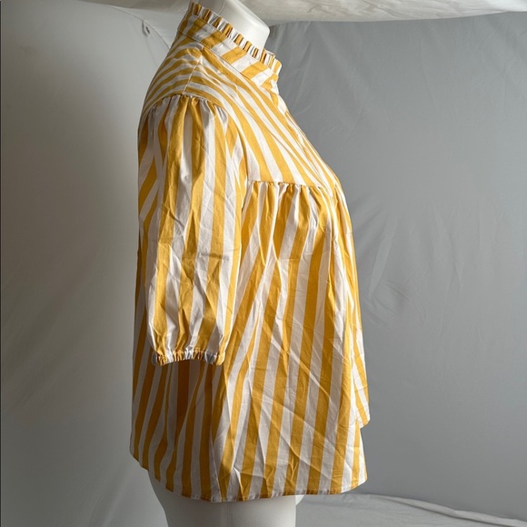 Taylor Tillman Clara Sun Stripe yellow and white stripe blouse - Picture 2 of 10